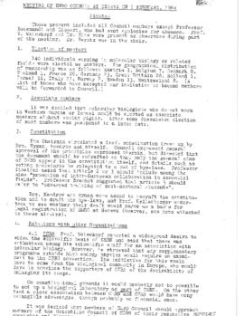 Minutes of a Meeting of the EMBO Council at Geneva on 2nd February 1964