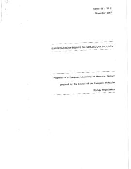 Proposal for a European Laboratory of Molecular Biology